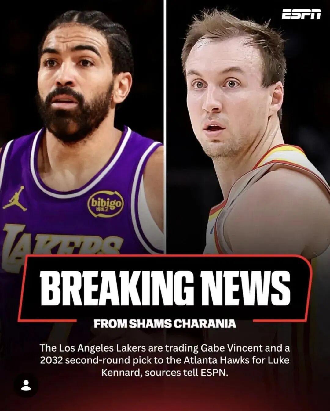 九游体育比分直播、实时比分网、足球比分、篮球比分、电竞比分、九游体育战绩查询-突发！湖人终于有交易了！